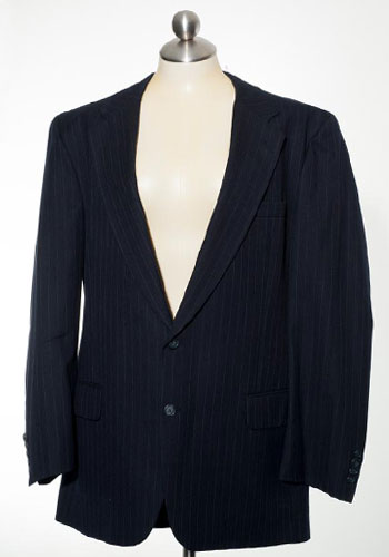 Fashion of Goodwill - Timeless Designer Classic Navy Pin Stripe Burberrys’ Jacket