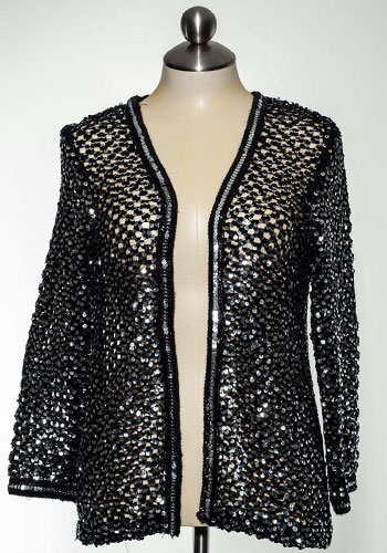 Fashion of Goodwill - Life of the Party Sparkly Sequined Open Cardigan