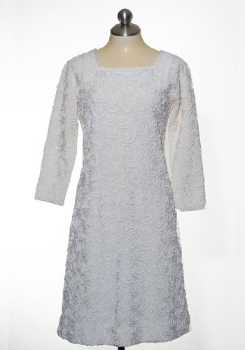 Fashion of Goodwill - All the Frills Floral Embossed Apollo Knits Dress