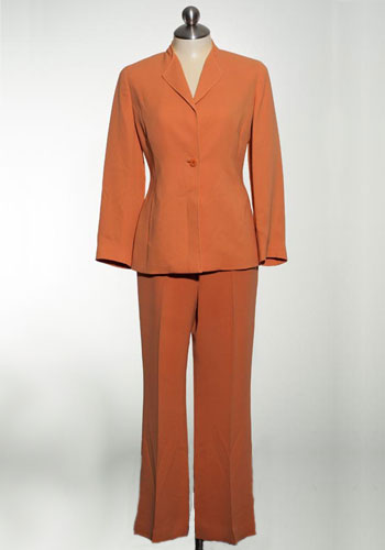 Fashion of Goodwill - Sweet Dreamsicle Orange Pant Suit Tan F Jay Brand