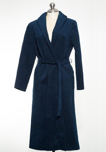 Fashion of Goodwill - Belted Blues Garfinckel’s UltraSuede Trench Coat