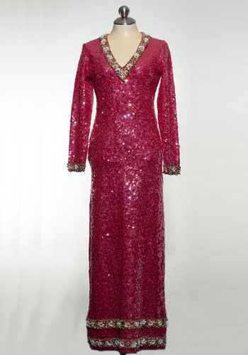 Fashion of Goodwill - Twinkle Me Pink Stunning Sequin Floor Length Boutique Internationale Gown