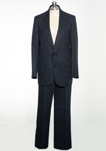 Fashion of Goodwill - Boardroom Broad Navy Pin Striped Lanvin Men’s Suit