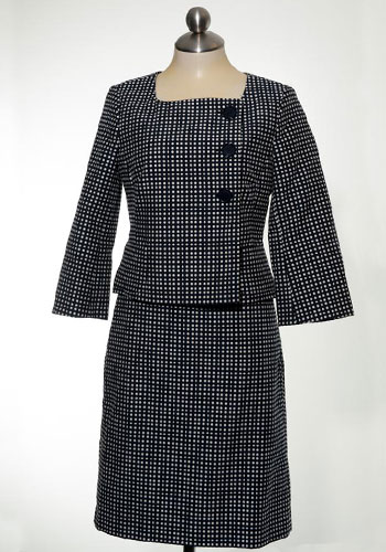 Fashion of Goodwill - Polka Dot Power Skirt Suit by Ann Taylor