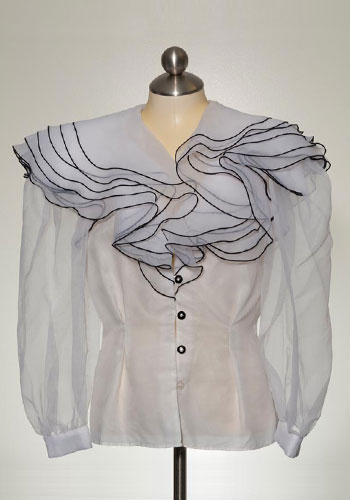 Fashion of Goodwill - All the Frills Cattiva by Maya Jornot Chiffon Blouse 