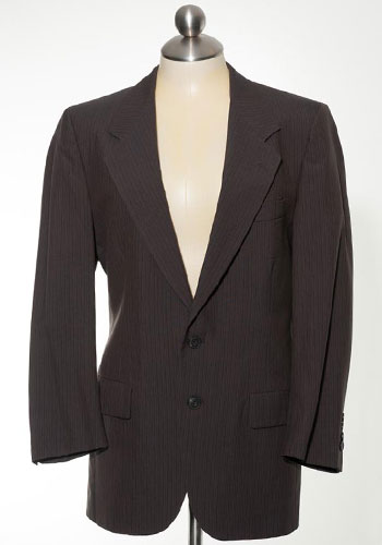 Fashion of Goodwill -Dapper (and Designer!) Dan Brown Pin Stripe Valentino Blazer