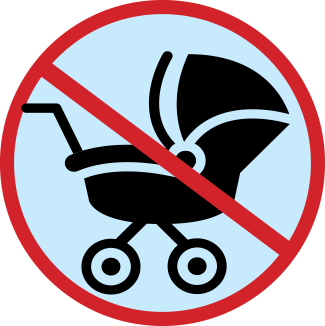 No strollers, cribs, or car seats