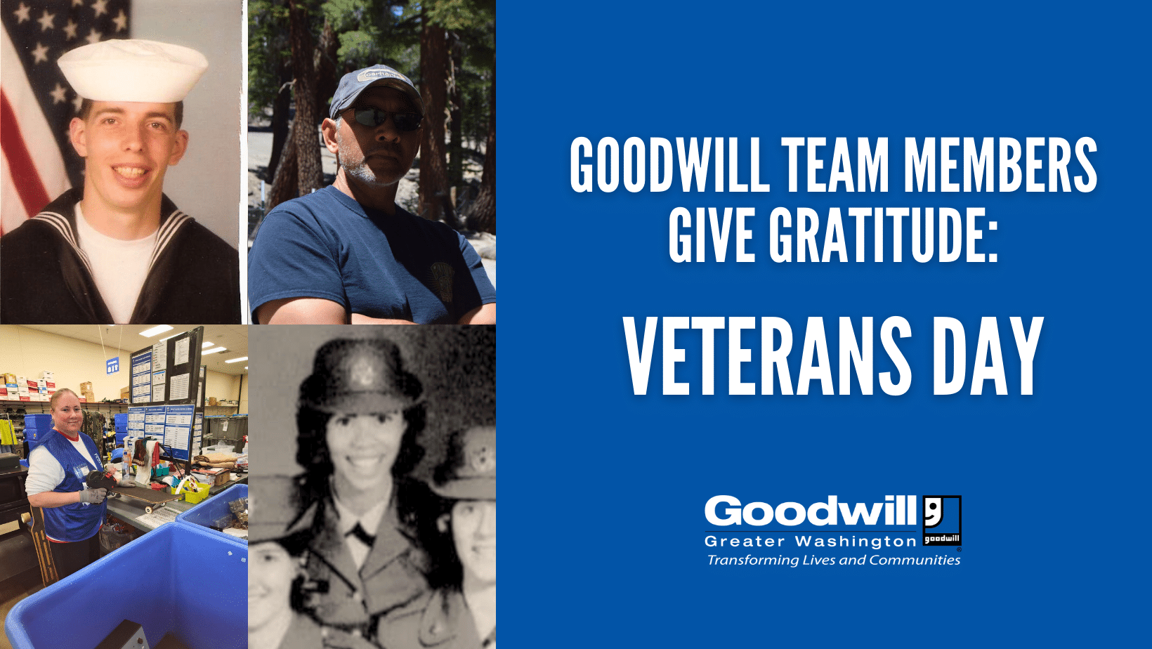 Words of Gratitude to Veterans from Goodwill Team Members