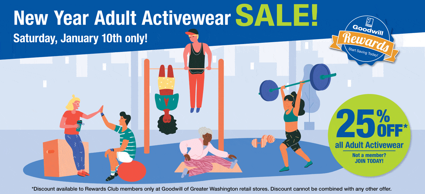 New Year Adult Activewear Sale: 25% off!